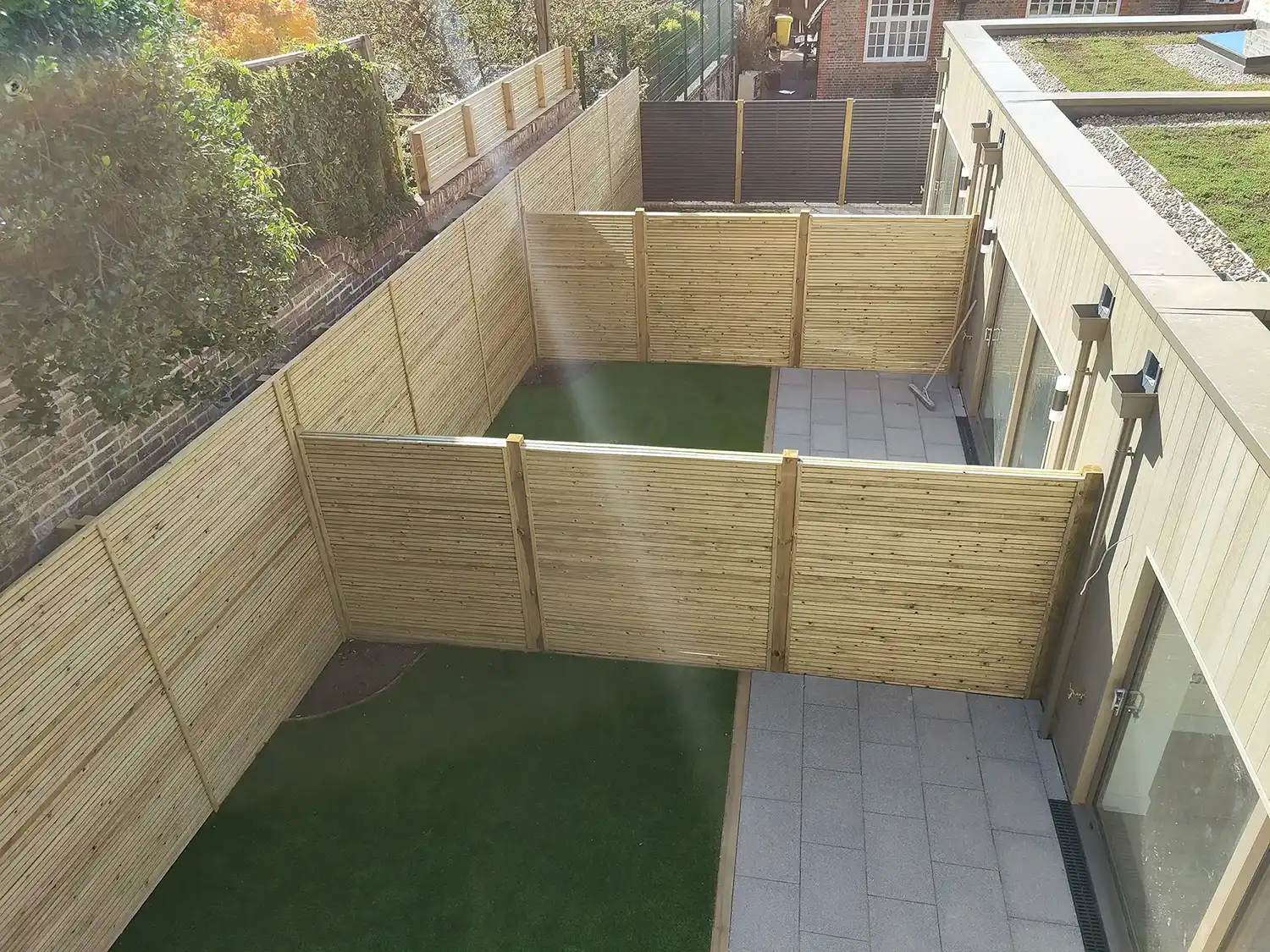 new wooden fencing 