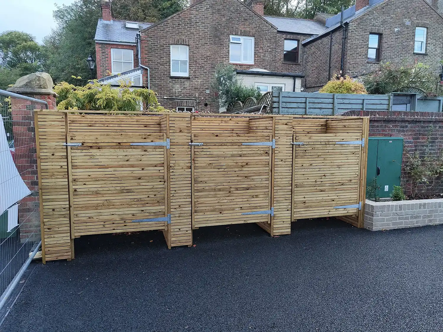 new wooden dustbin covers